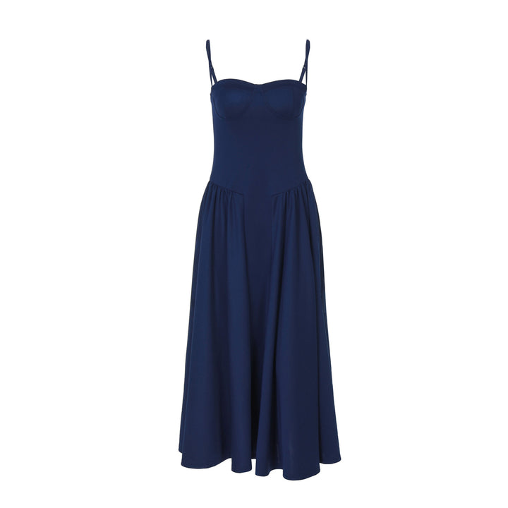 Dame Maxi-dress med elegant bustier-överdel och flödande kjol Mirla-Eva Jonsson