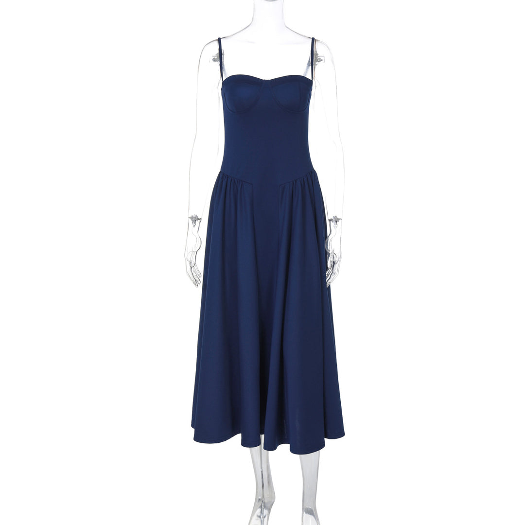Dame Maxi-dress med elegant bustier-överdel och flödande kjol Mirla-Eva Jonsson