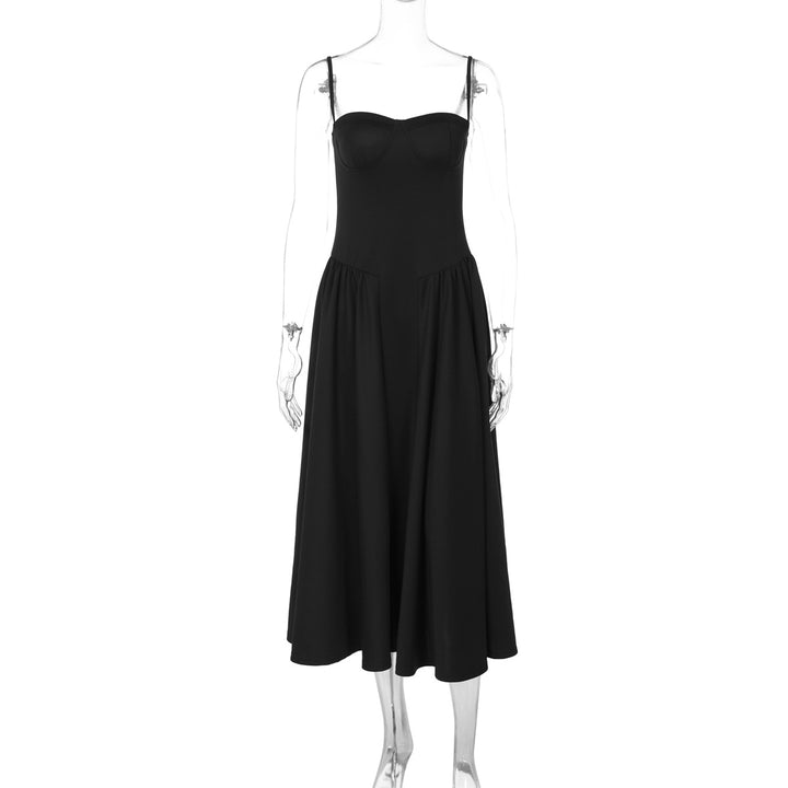 Dame Maxi-dress med elegant bustier-överdel och flödande kjol Mirla-Eva Jonsson
