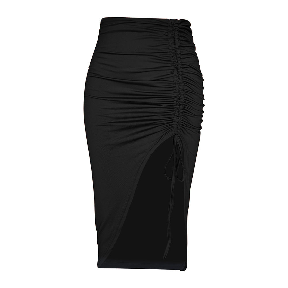 Dame Maxi-skirt with high slit and sophisticated ruffle design Mirla-Eva Jonsson