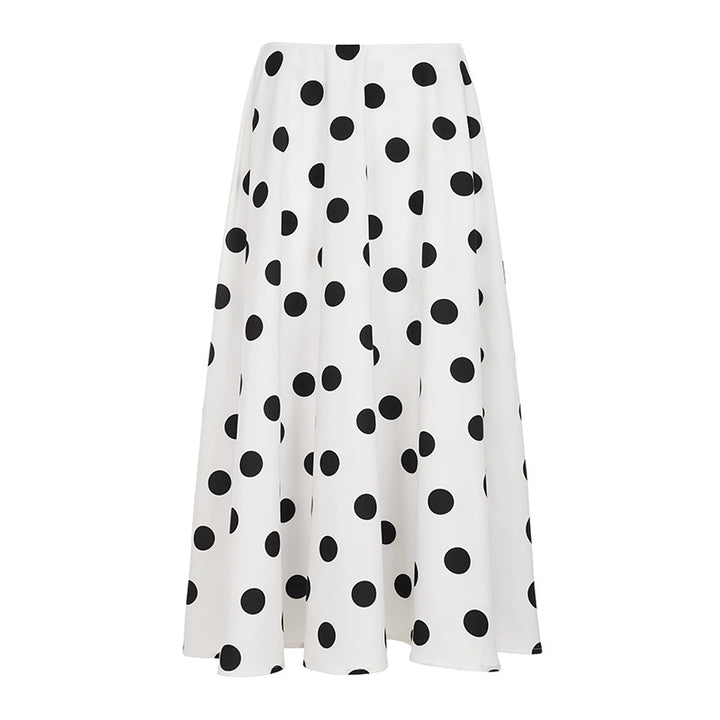 Dame Maxikjol med iögonfallande polka dot-mönster och voluminös passform Mirla-Eva Jonsson
