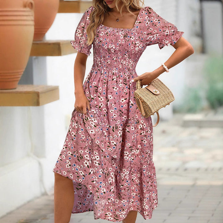 Dame Maxiklänning med blommönster Mirla-Eva Jonsson