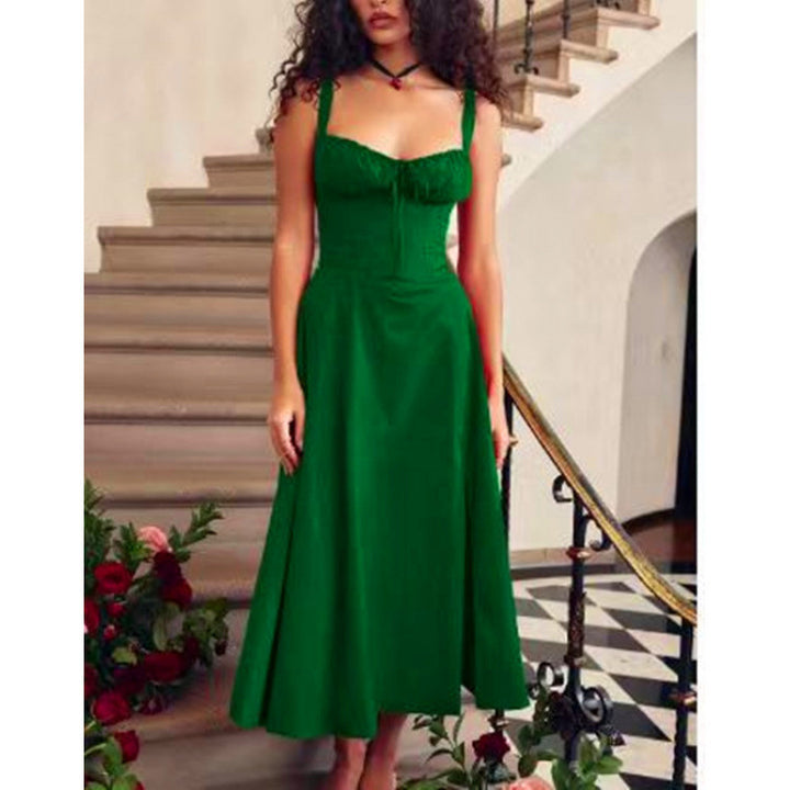 Dame Maxiklänning med blommönster och elegant slits Mirla-Eva Jonsson