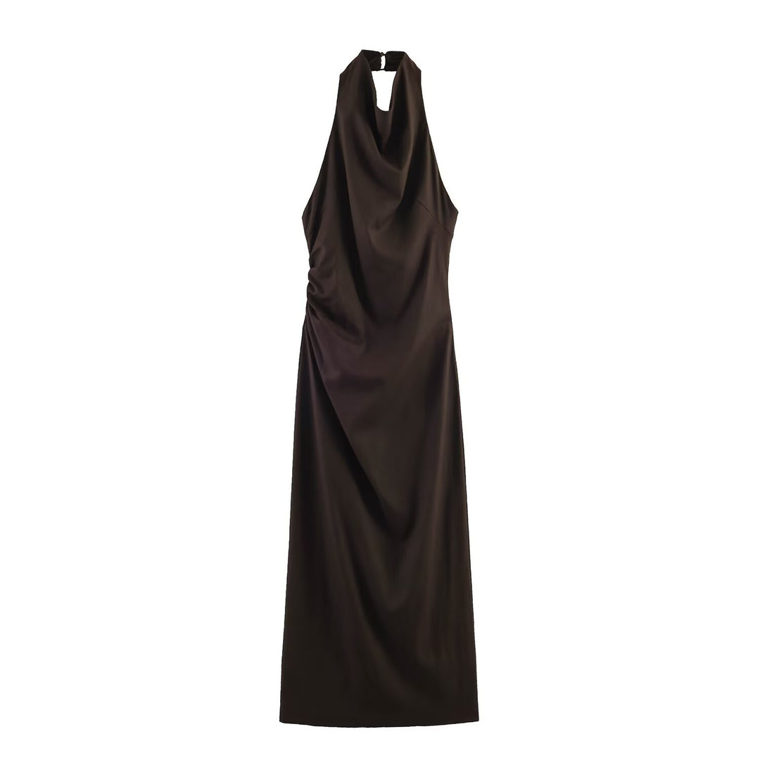 Dame Maxiklänning med elegant draperingsdesign Mirla-Eva Jonsson