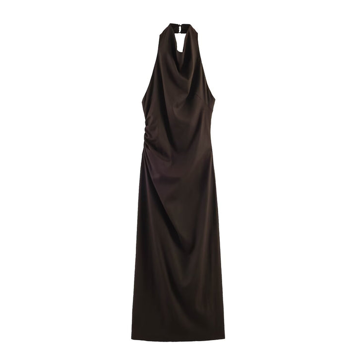 Dame Maxiklänning med elegant draperingsdesign Mirla-Eva Jonsson