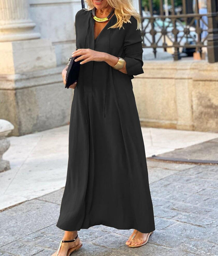 Dame Maxiklänning med elegant skärning och praktiska detaljer Eva Jonsson-Eva Jonsson