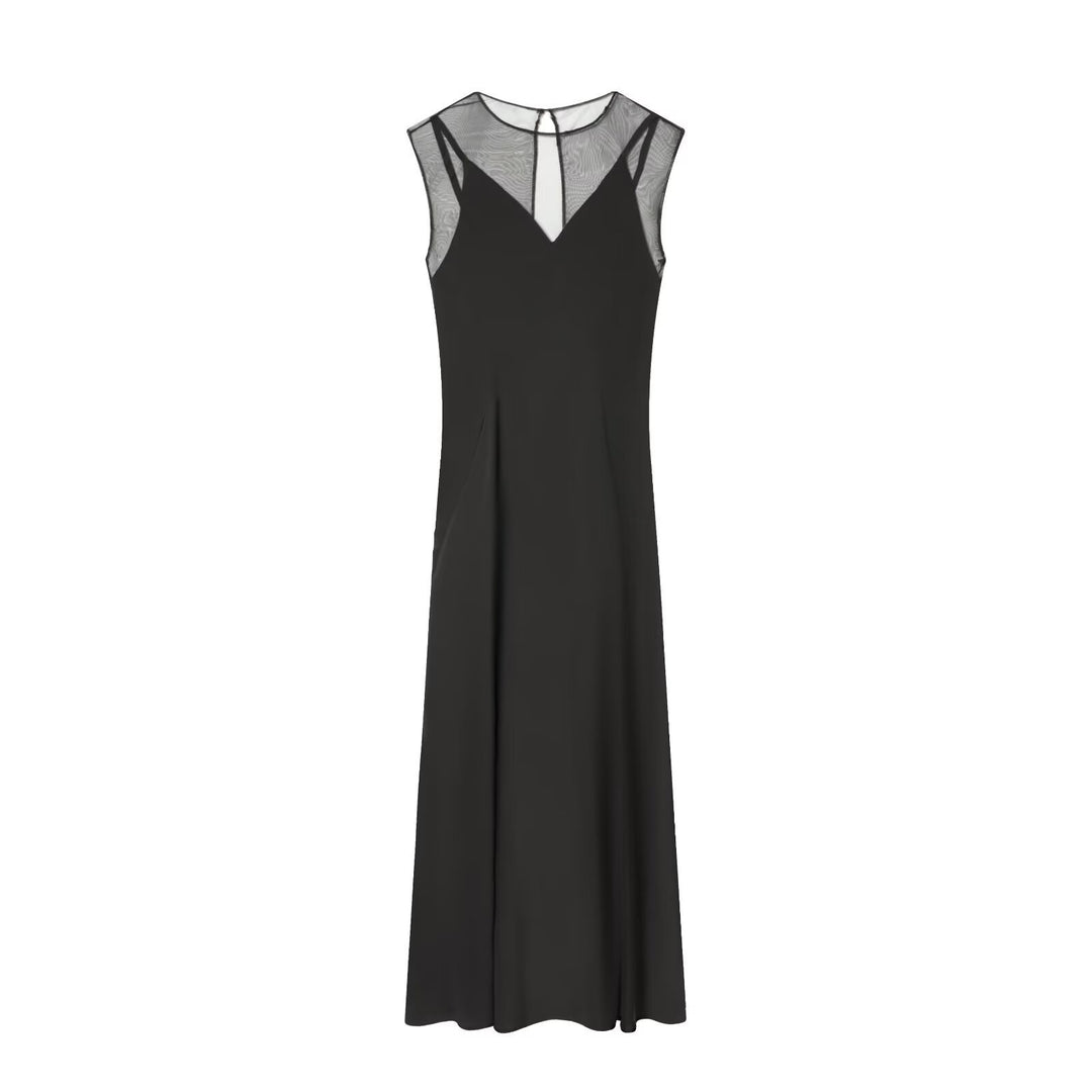 Dame Maxiklänning med elegant transparens Mirla-Eva Jonsson