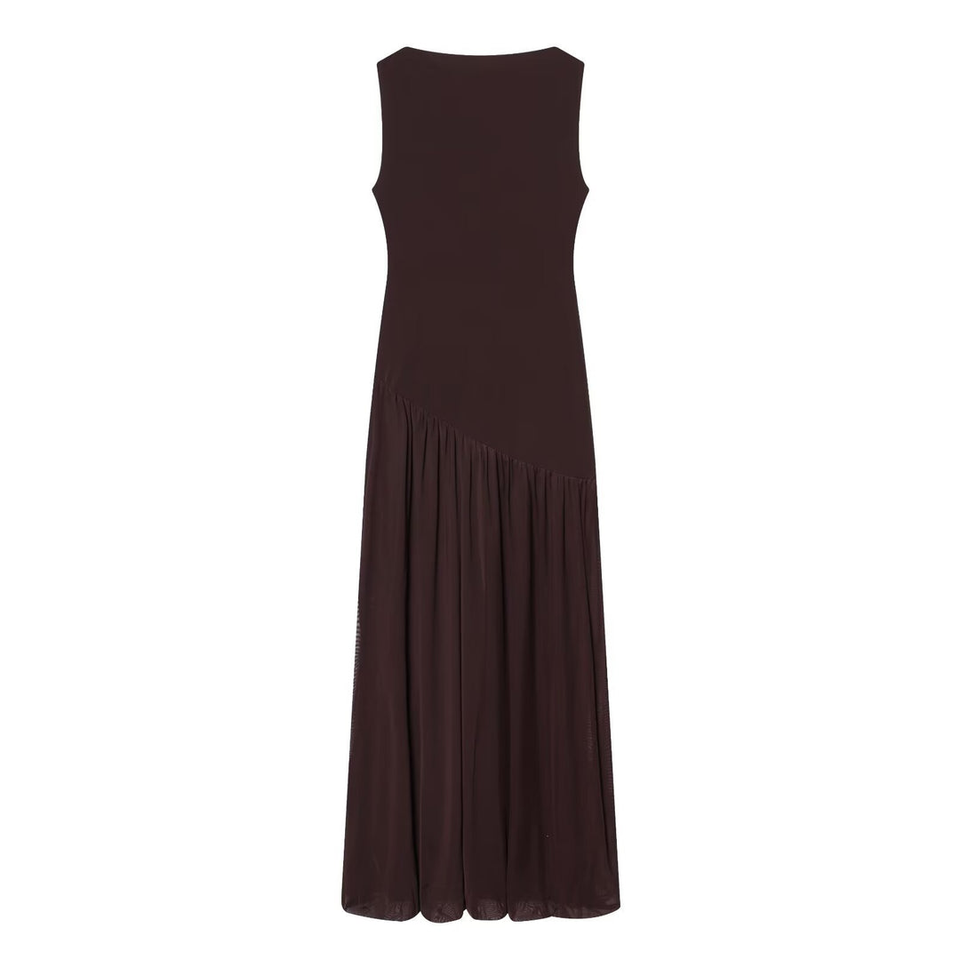 Dame Maxikleid mit elegantem Drapé und asymmetrischem Saum Mirla-Eva Jonsson