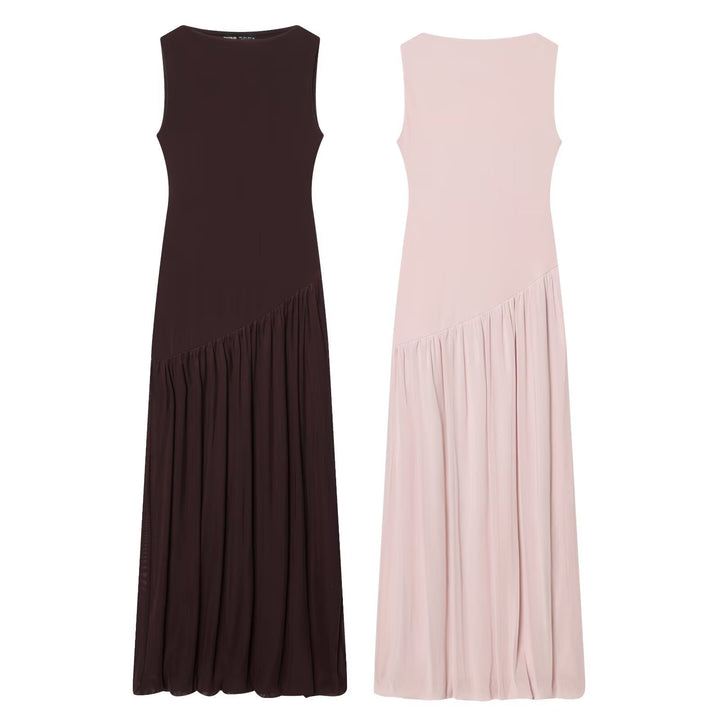 Dame Maxikleid mit elegantem Drapé und asymmetrischem Saum Mirla-Eva Jonsson