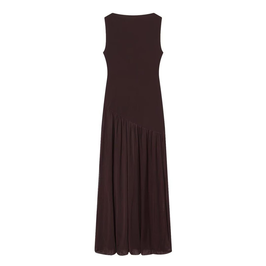 Dame Maxikleid mit elegantem Drapé und asymmetrischem Saum Mirla-Eva Jonsson