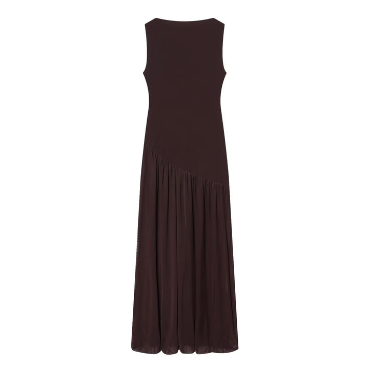 Dame Maxikleid mit elegantem Drapé und asymmetrischem Saum Mirla-Eva Jonsson