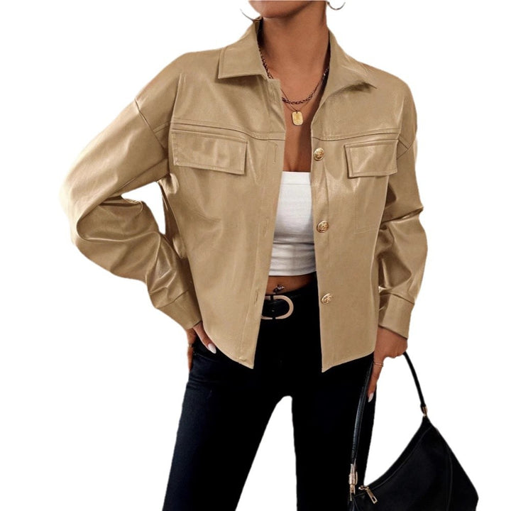 Dame Mode Konstläderjacka i Oversized-stil Mirla-Eva Jonsson