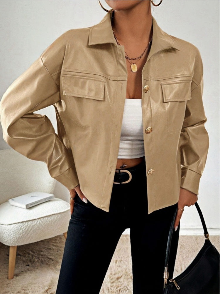 Dame Mode Konstläderjacka i Oversized-stil Mirla-Eva Jonsson