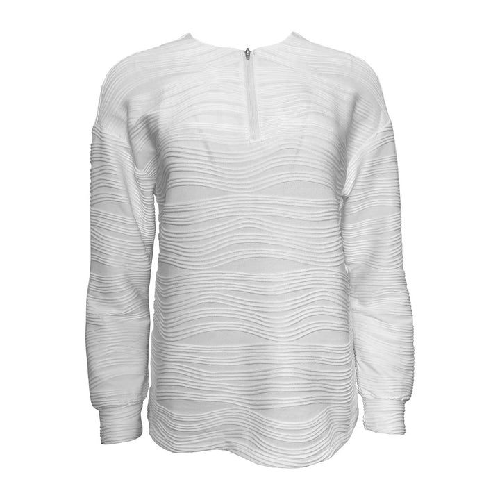 Dame Modernt Sweatshirt med halvvajer och strukturerad design Mirla-Eva Jonsson