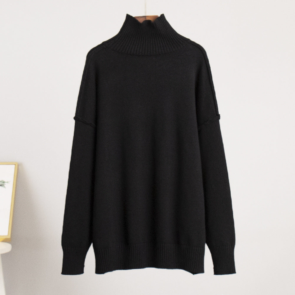 Dame Mysig Oversized Tröja med Ståkrage Mirla-Eva Jonsson