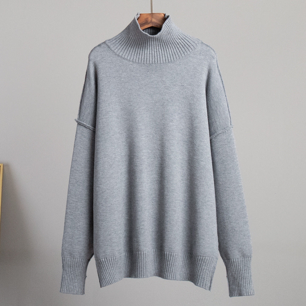 Dame Mysig Oversized Tröja med Ståkrage Mirla-Eva Jonsson