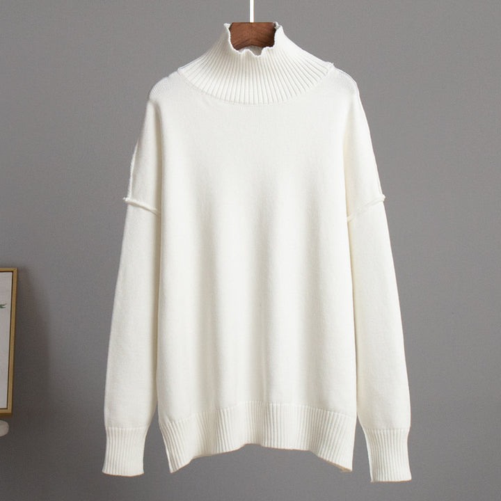 Dame Mysig Oversized Tröja med Ståkrage Mirla-Eva Jonsson