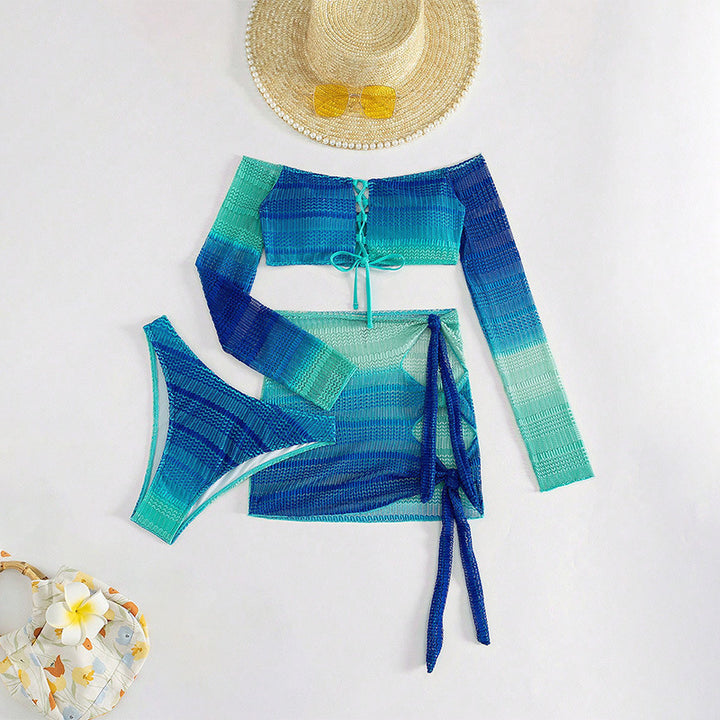 Dame Off-Shoulder Strandtop med dekorerade kantdetaljer Mirla-Eva Jonsson