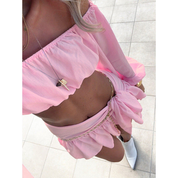 Dame Off-Shoulder Top och Kjol Set Mirla-Eva Jonsson