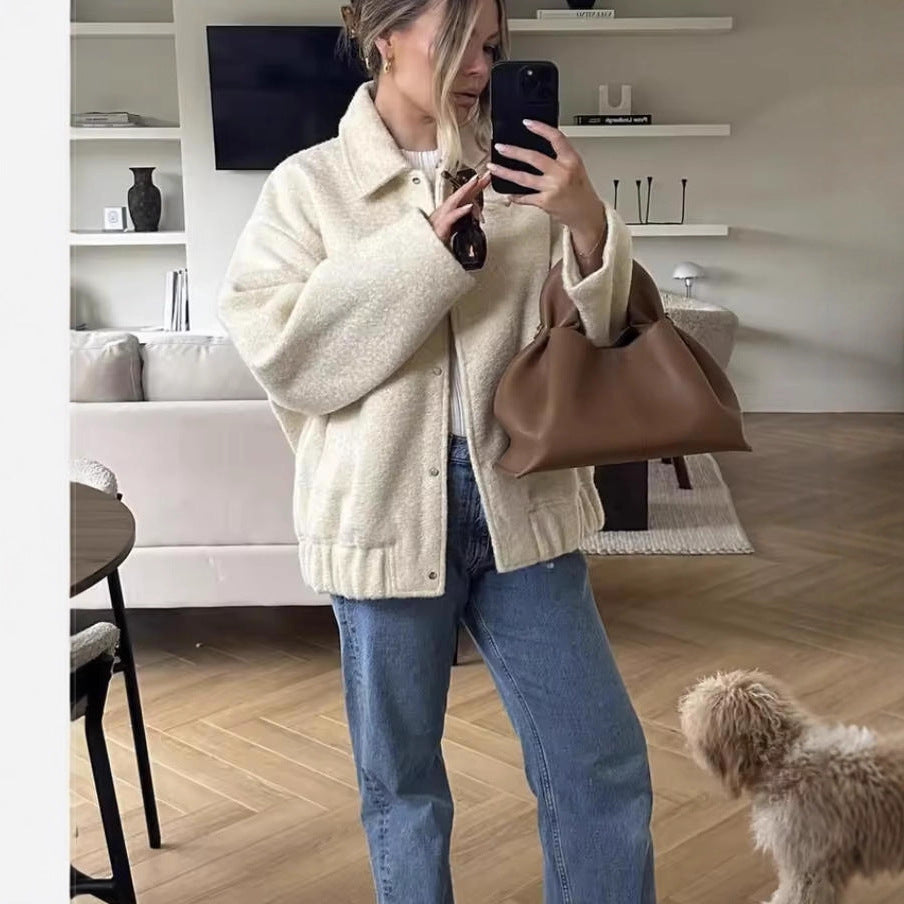 Dame Oversize-Fleecejacka Mirla-Eva Jonsson