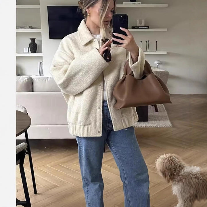 Dame Oversize-Fleecejacka Mirla-Eva Jonsson