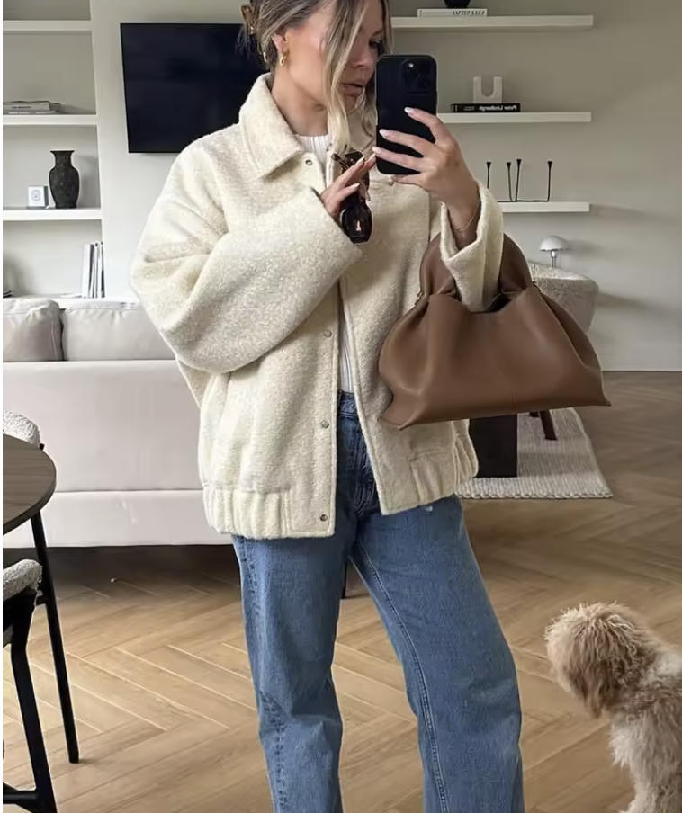 Dame Oversize-Fleecejacka Mirla-Eva Jonsson