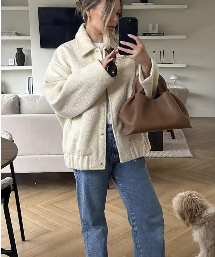 Dame Oversize-Fleecejacka Mirla-Eva Jonsson