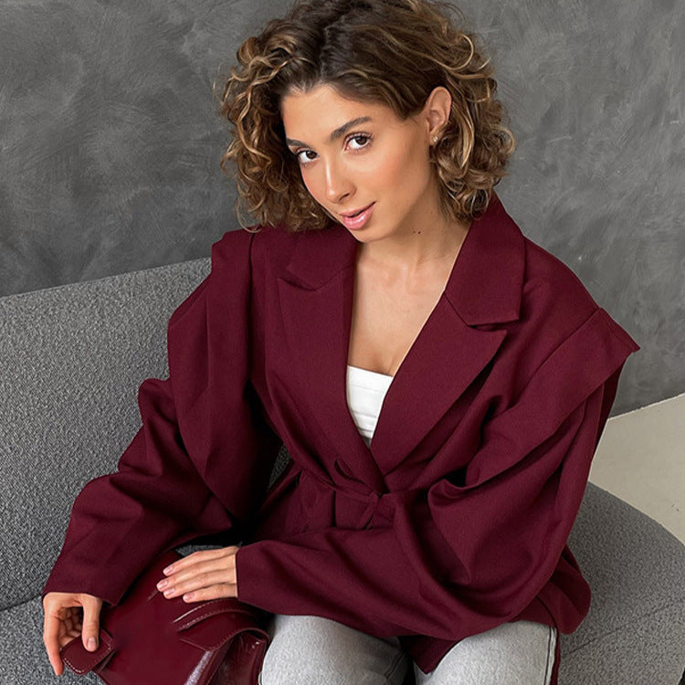 Dame Oversized Blazer med bälte Mirla-Eva Jonsson