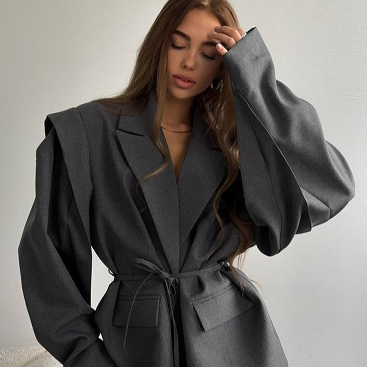 Dame Oversized Blazer med bälte Mirla-Eva Jonsson