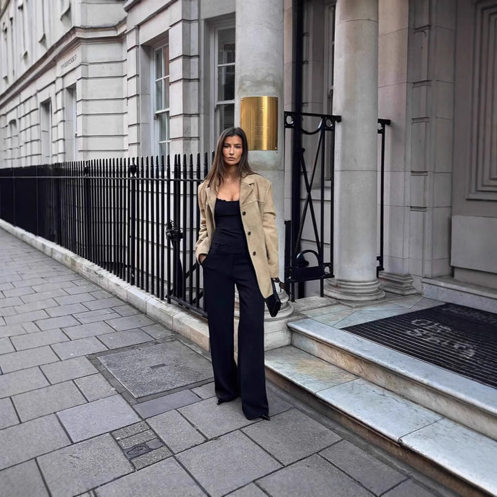 Dame Oversized Blazer med strukturerat material Eva Jonsson-Eva Jonsson