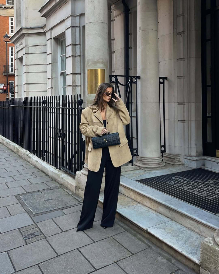 Dame Oversized Blazer med strukturerat material Mirla-Eva Jonsson