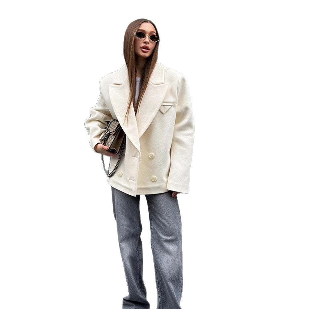 Dame Oversized Blazerjacka med dubbel knappslå och eleganta detaljer Mirla-Eva Jonsson
