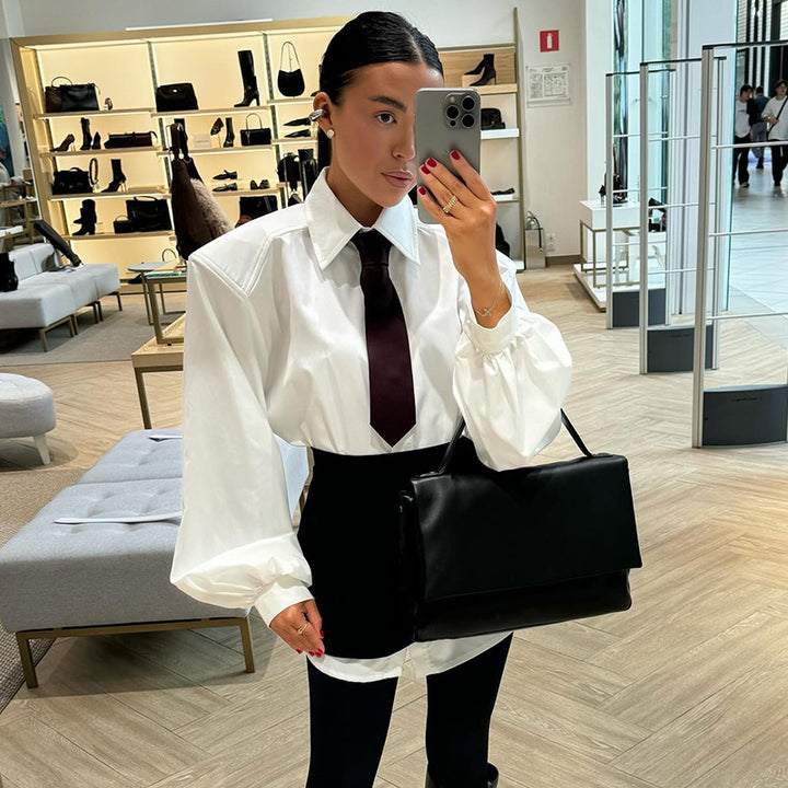 Dame Oversized Blus med voluminösa ärmar Mirla-Eva Jonsson
