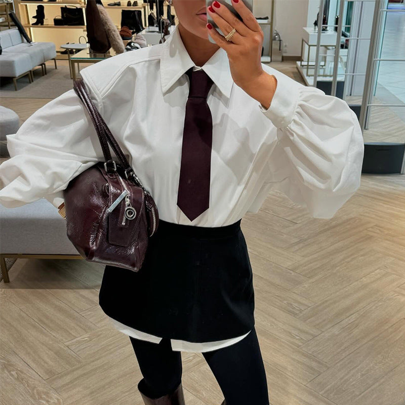 Dame Oversized Blus med voluminösa ärmar Mirla-Eva Jonsson