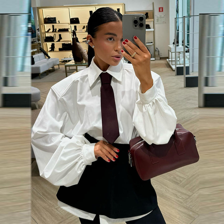 Dame Oversized Blus med voluminösa ärmar Mirla-Eva Jonsson