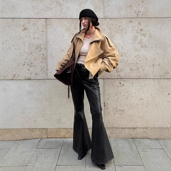 Dame Oversized Sämjacka med asymmetrisk skärning och trendiga detaljer Eva Jonsson-Eva Jonsson