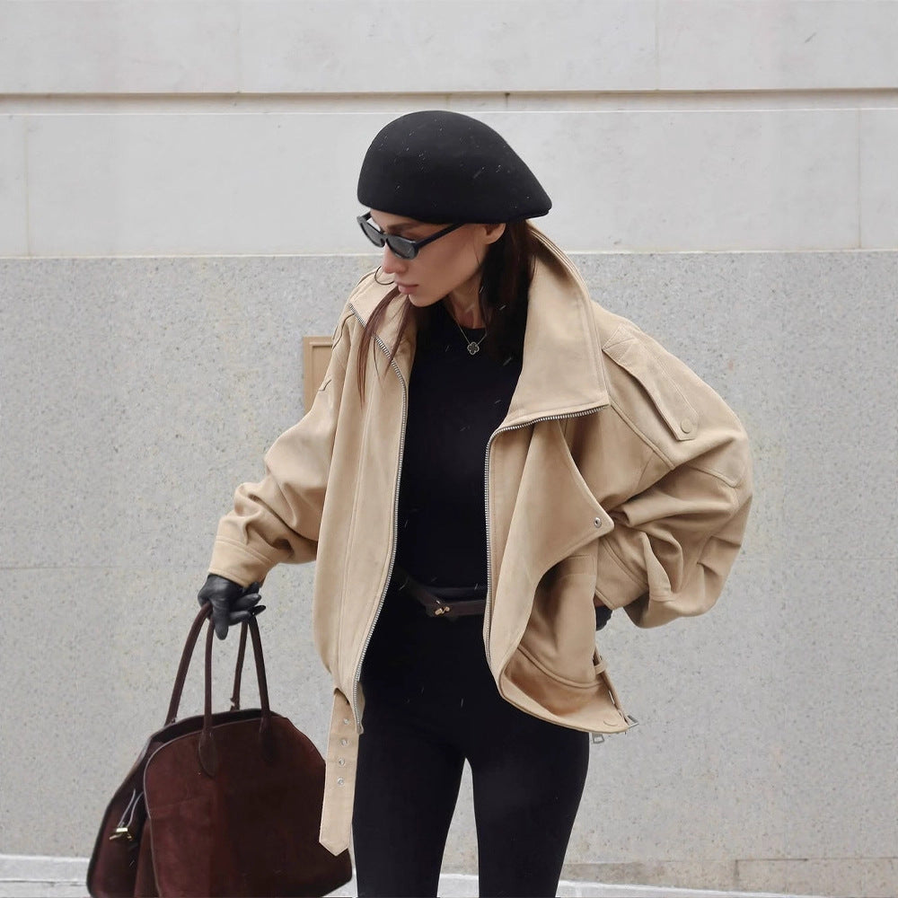 Dame Oversized Sämjacka med asymmetrisk skärning och trendiga detaljer Eva Jonsson-Eva Jonsson