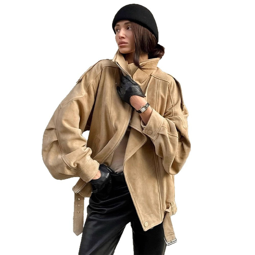 Dame Oversized Sämjacka med asymmetrisk skärning och trendiga detaljer Eva Jonsson-Eva Jonsson