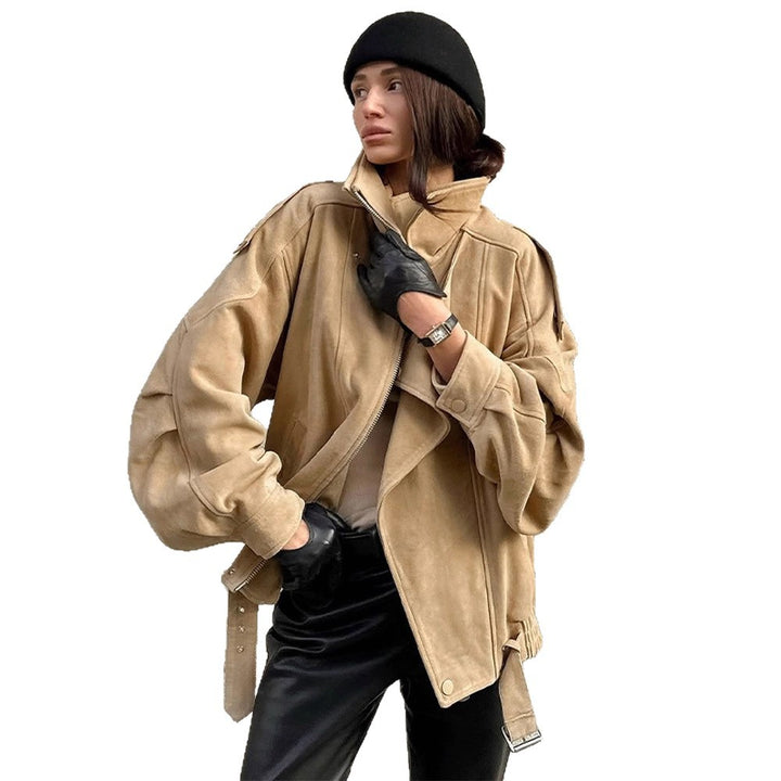 Dame Oversized Sämjacka med asymmetrisk skärning och trendiga detaljer Eva Jonsson-Eva Jonsson