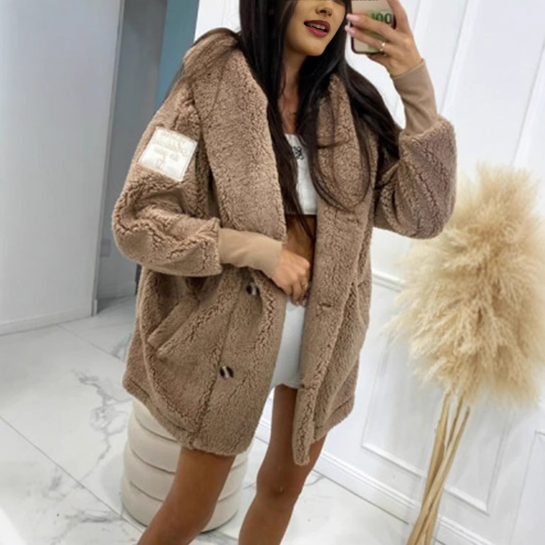 Dame Oversized Teddyjacka Eva Jonsson-Eva Jonsson