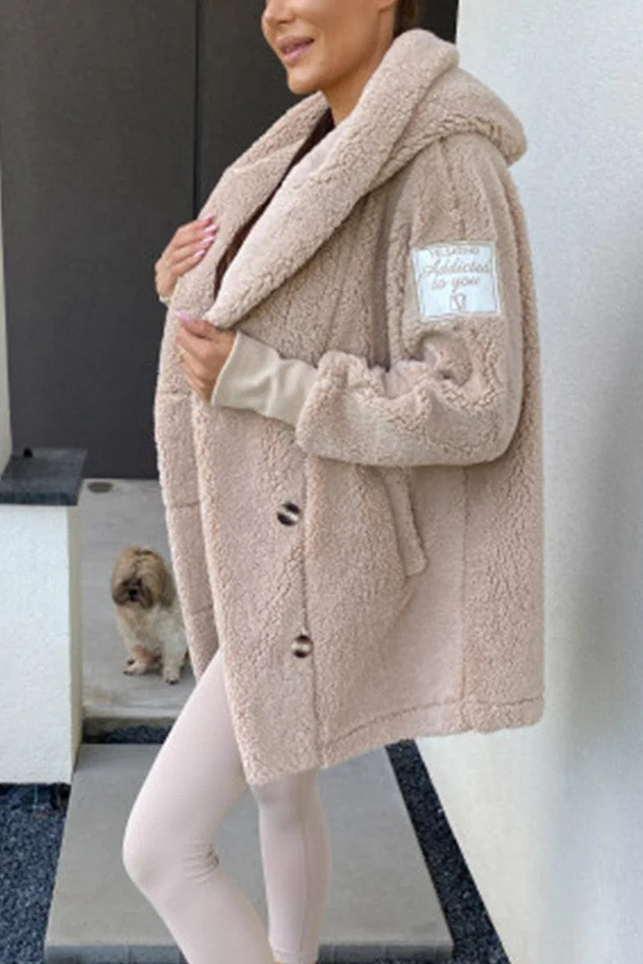 Dame Oversized Teddyjacka Eva Jonsson-Eva Jonsson