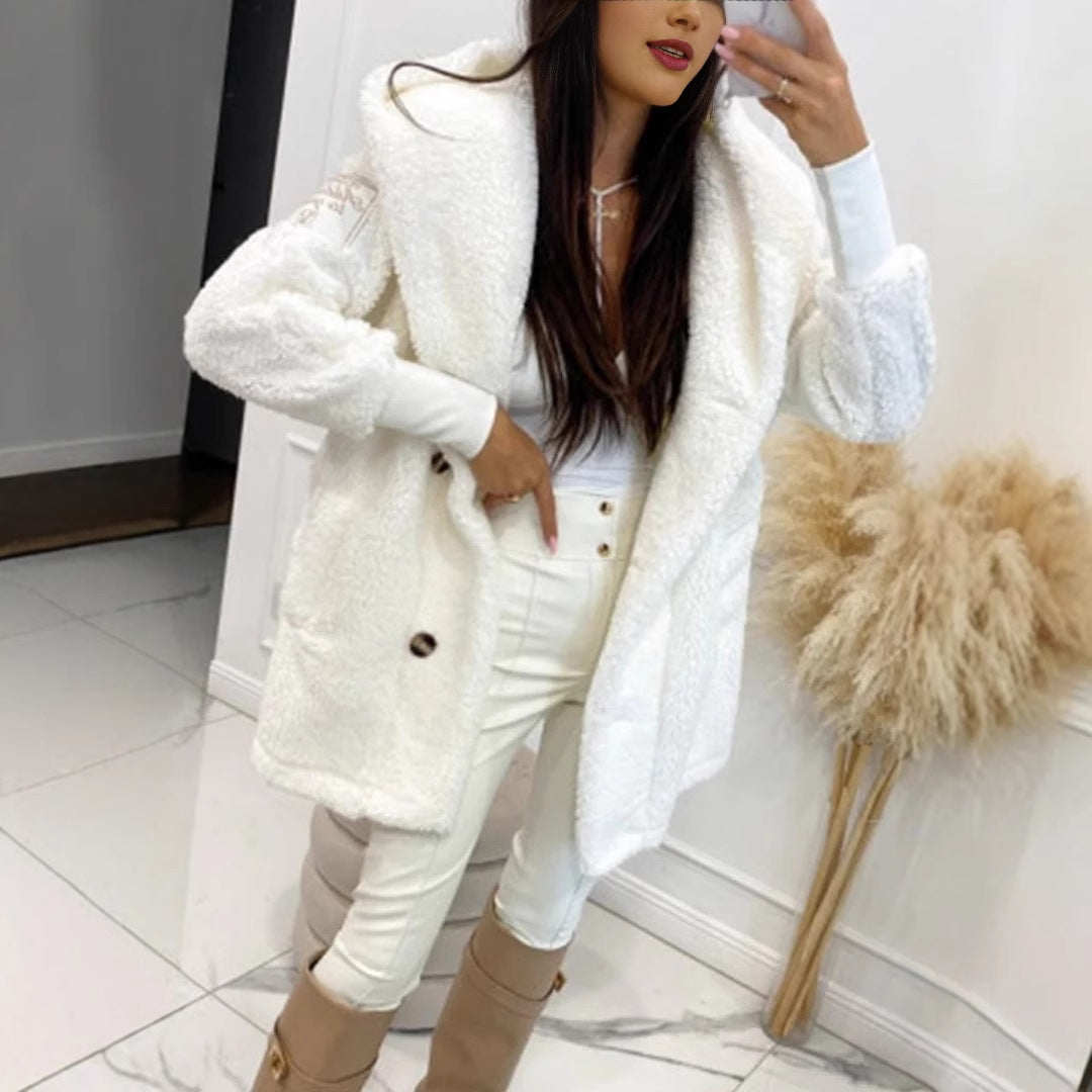 Dame Oversized Teddyjacka Eva Jonsson-Eva Jonsson