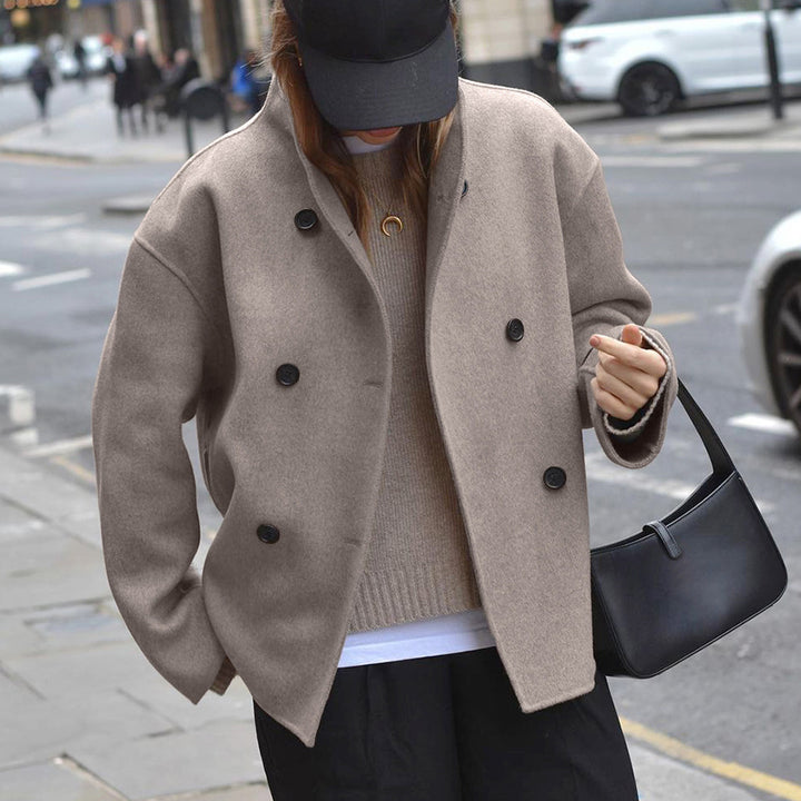 Dame Oversized Ulljacka med dubbel knapprad Mirla-Eva Jonsson