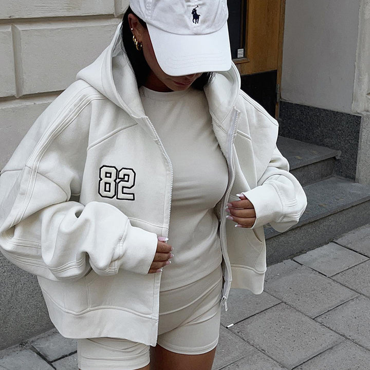 Dame Oversized Zip-Hoodie Mirla-Eva Jonsson