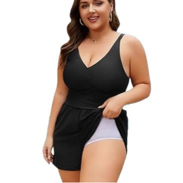 Dame Playsuit med djup V-ringning och sidofickor Mirla-Eva Jonsson