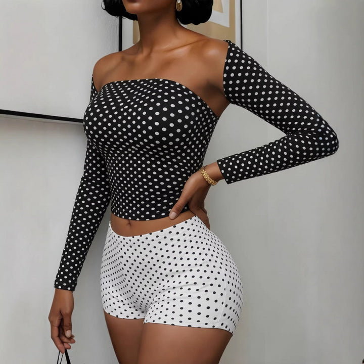 Dame Polka-Dot Topp och Shorts Set Mirla-Eva Jonsson