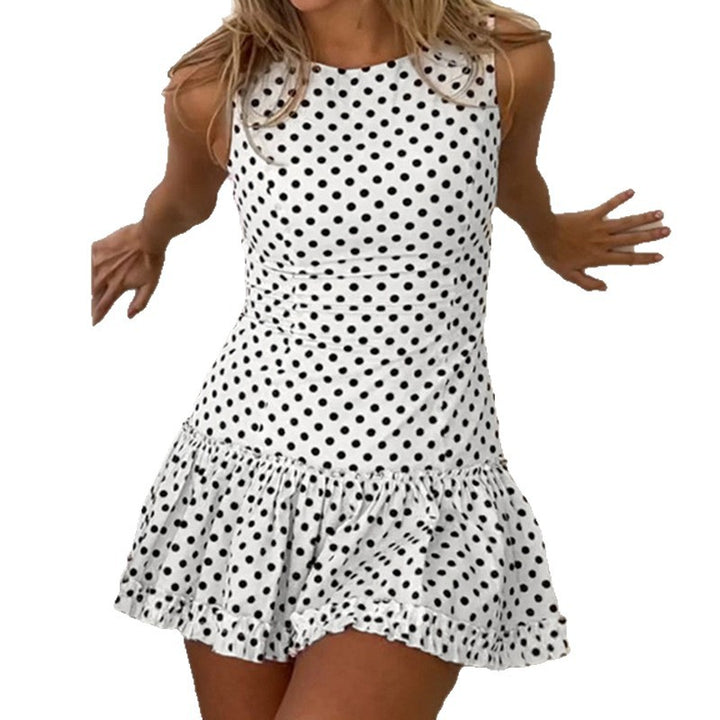 Dame Polka-Dots Minikjol med voluminös kjol och antydd spetssöm Mirla-Eva Jonsson