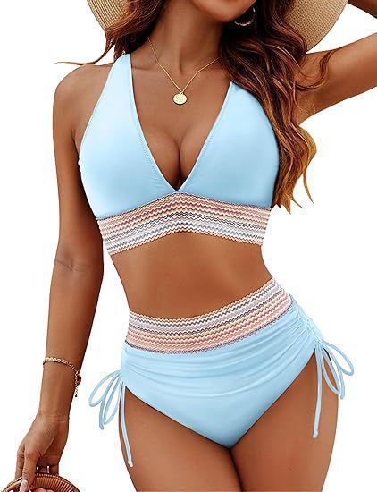 Dame Push-Up Bikini-set med justerbart bärsystem och hög midja trosa Mirla-Eva Jonsson