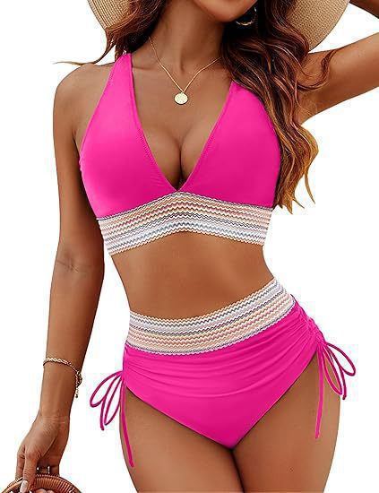 Dame Push-Up Bikini-set med justerbart bärsystem och hög midja trosa Mirla-Eva Jonsson