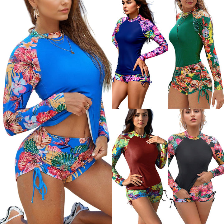 Dame Rashguard med blommigt mönster och korta byxor Mirla-Eva Jonsson